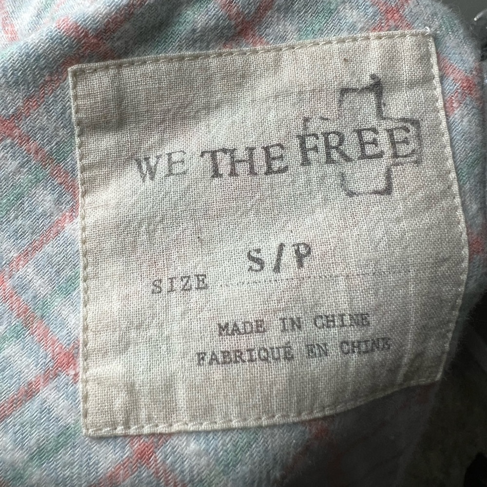 Free people pastel raw hem plaid button down shirt - Picture 7 of 11